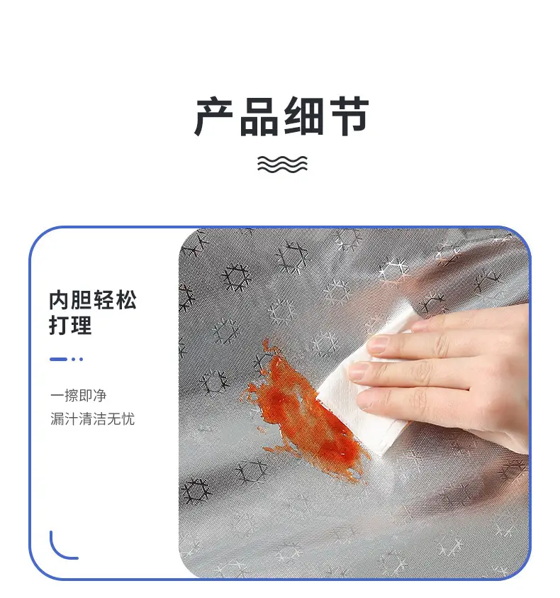 Double Layer Waterproof Ice Bag Large Portable Thermal Lunch Bag — feature 9
