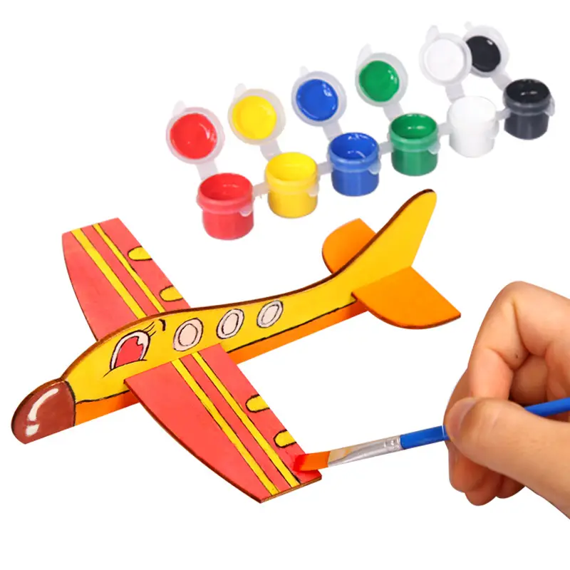 Colorful Wooden Airplane Puzzle Kit for Kids - Image 4