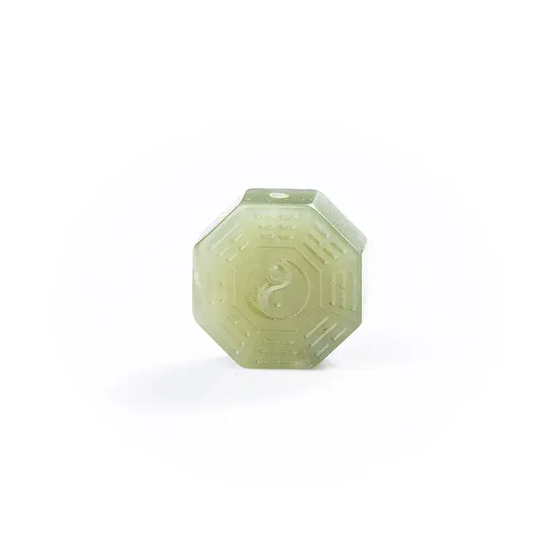 Natural Hetian Jade Pendant White Green Purple Carved Design - Image 6