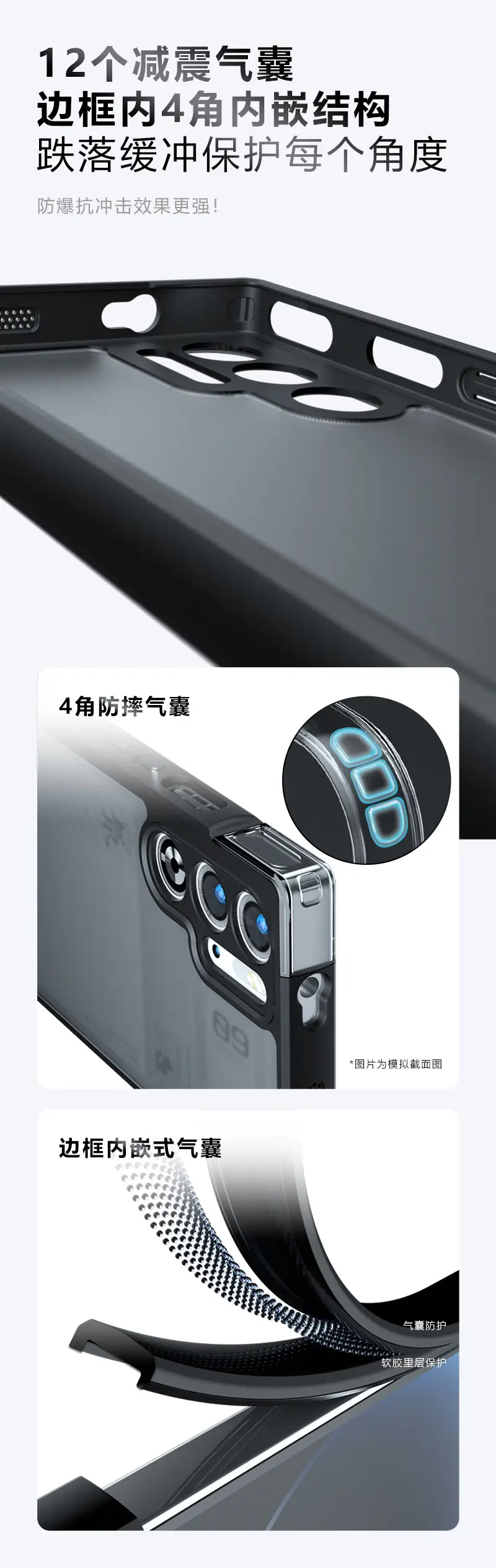 Transparent Phone Case for Red Magic 11 Pro+ Airbag Anti-Fall — feature 2