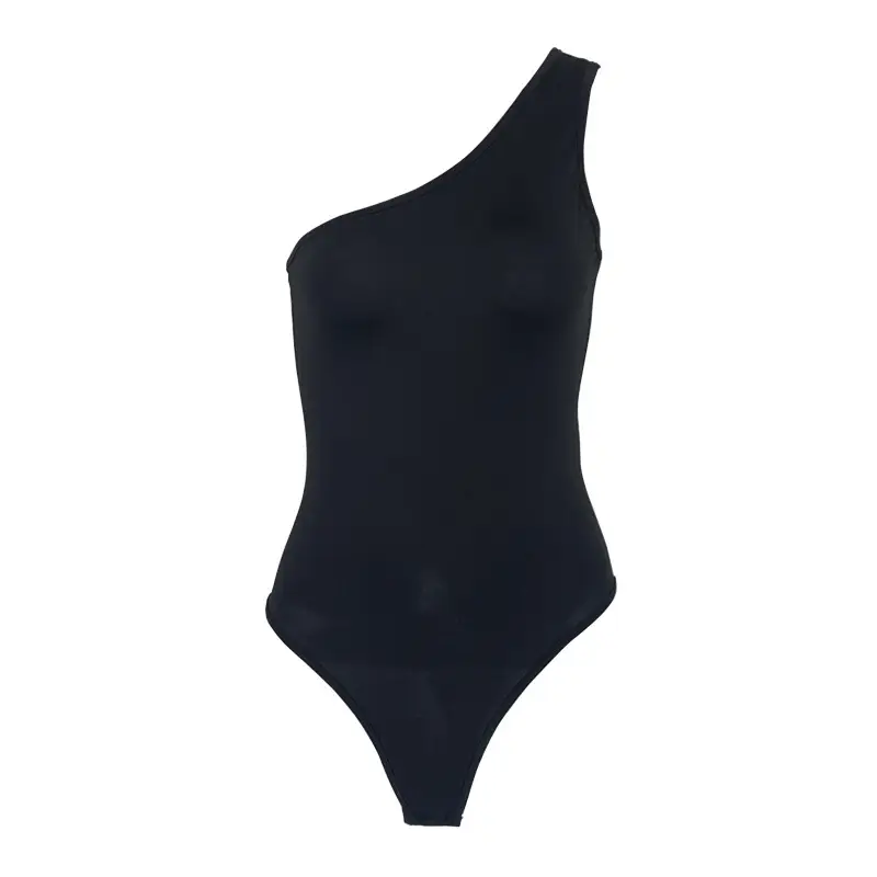 2025 Summer Sexy One Shoulder Jumpsuit Slim Backless Collar Top - Image 7