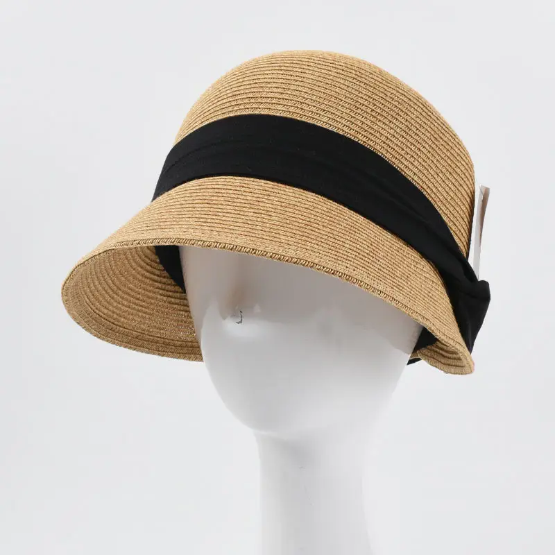 Japanese Style Straw Hat with Orange Band - Image 3