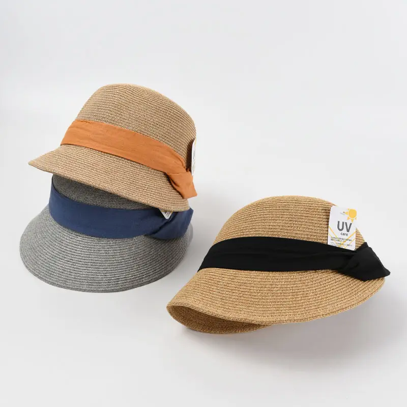 Japanese Style Straw Hat with Orange Band - Image 4