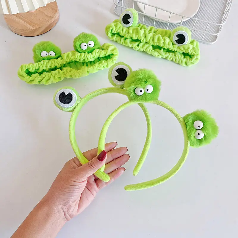 Cute Frog Hair Bands for Girls Women Green - Image 7