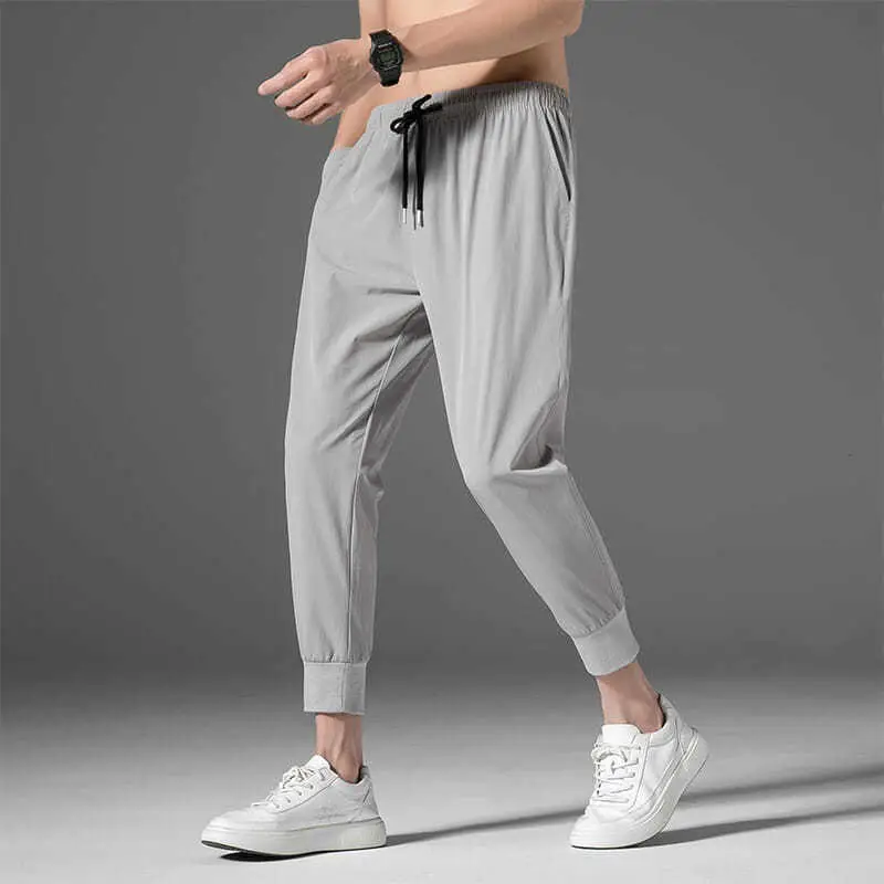 Men Summer Thin Pants Large Loose Breathable Gray - Image 5