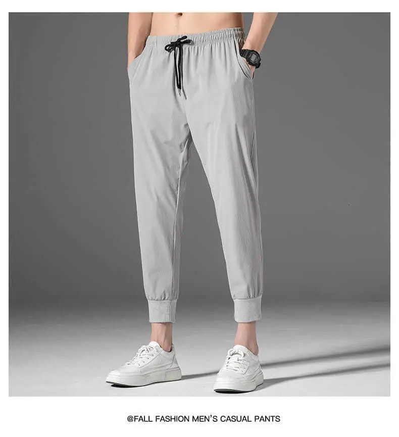 Men Summer Thin Pants Large Loose Breathable Gray — feature 18