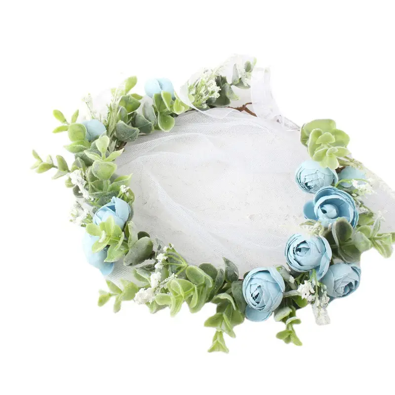 Purple Floral Bridal Hairband for Weddings