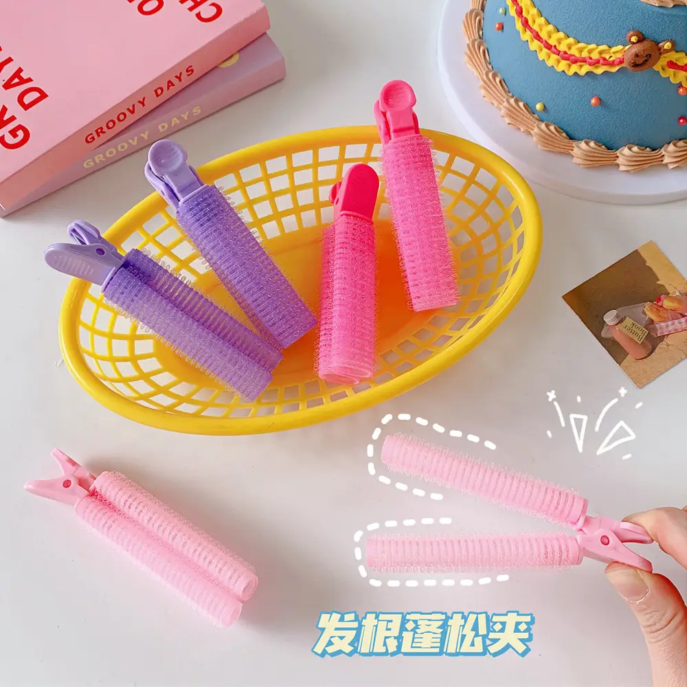 Pink & Purple Hair Clips for Fluffy Hair Styling - Image 3