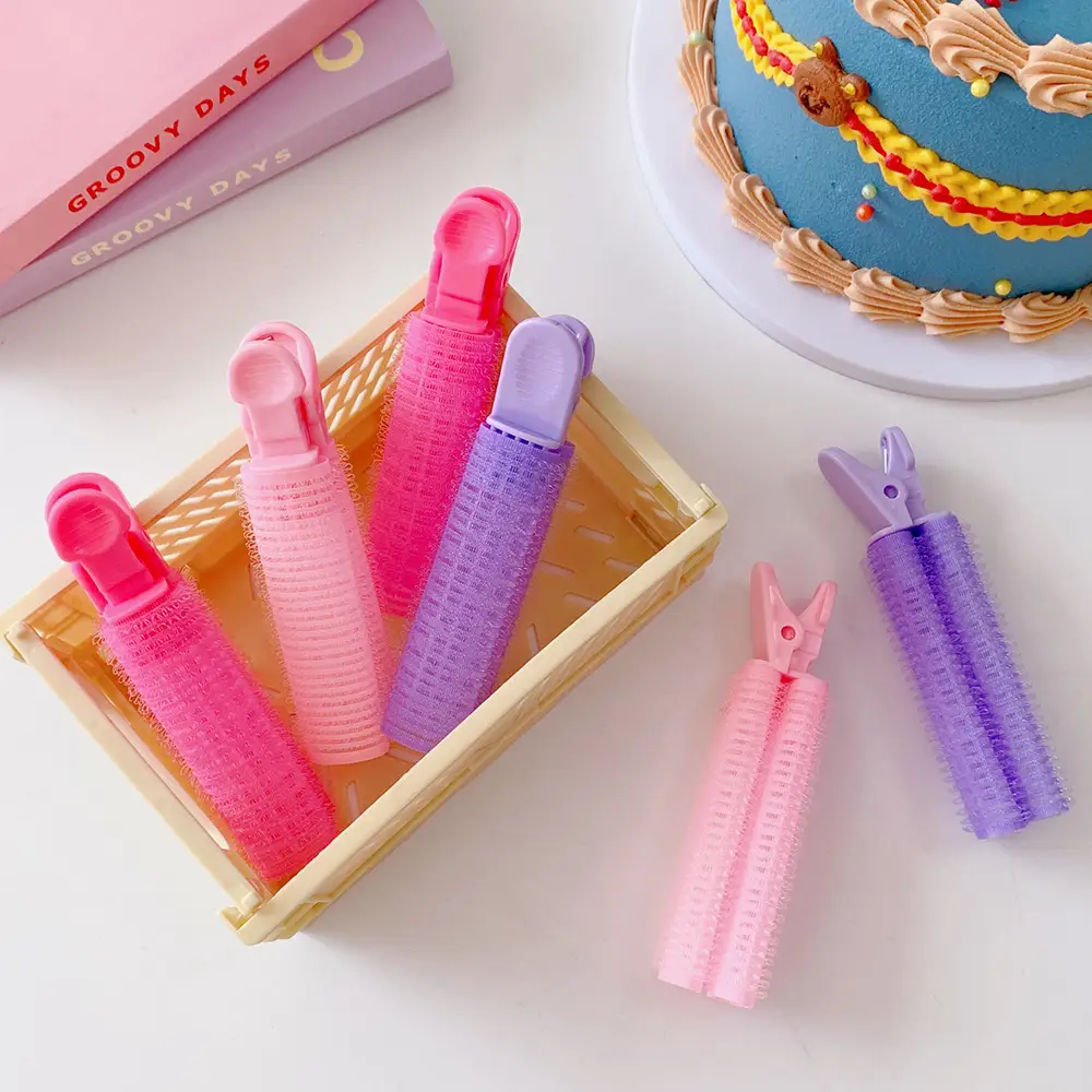 Pink & Purple Hair Clips for Fluffy Hair Styling - Image 4