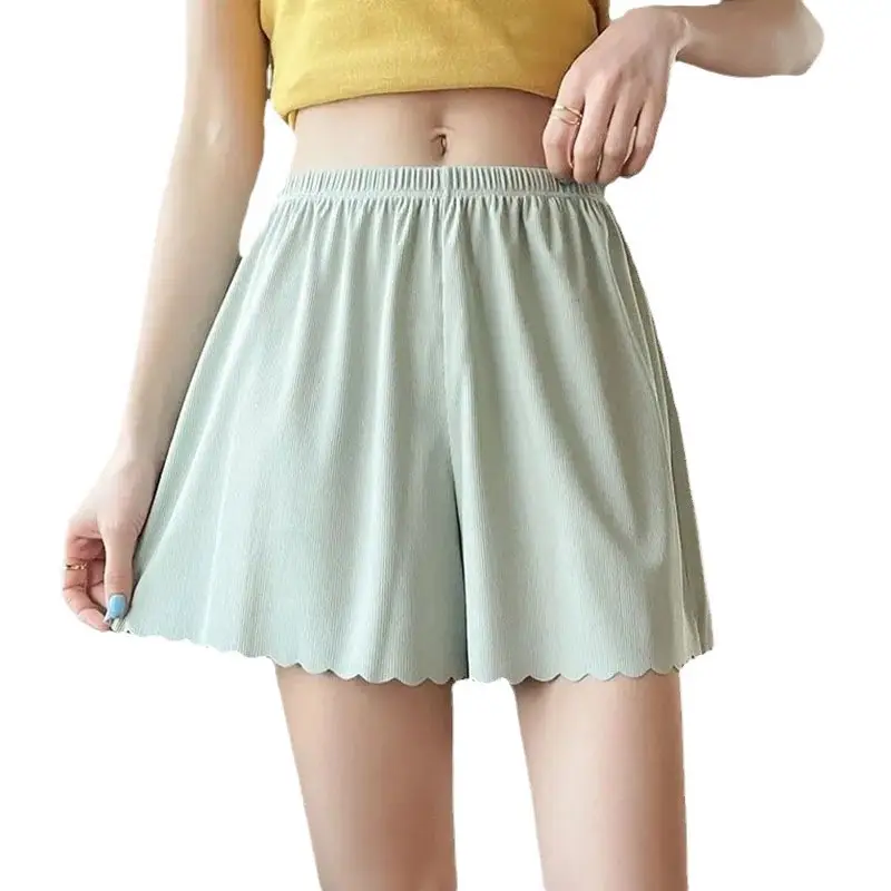 Women's New Ice Silk Anti-Exposure Shorts Plus Size - Image 10