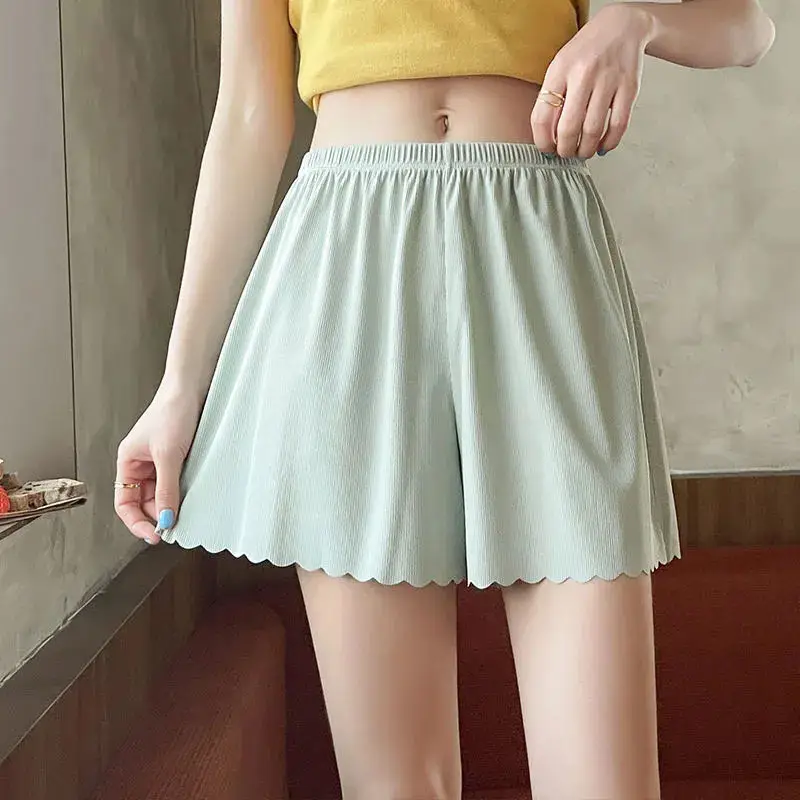Women's New Ice Silk Anti-Exposure Shorts Plus Size - Image 5