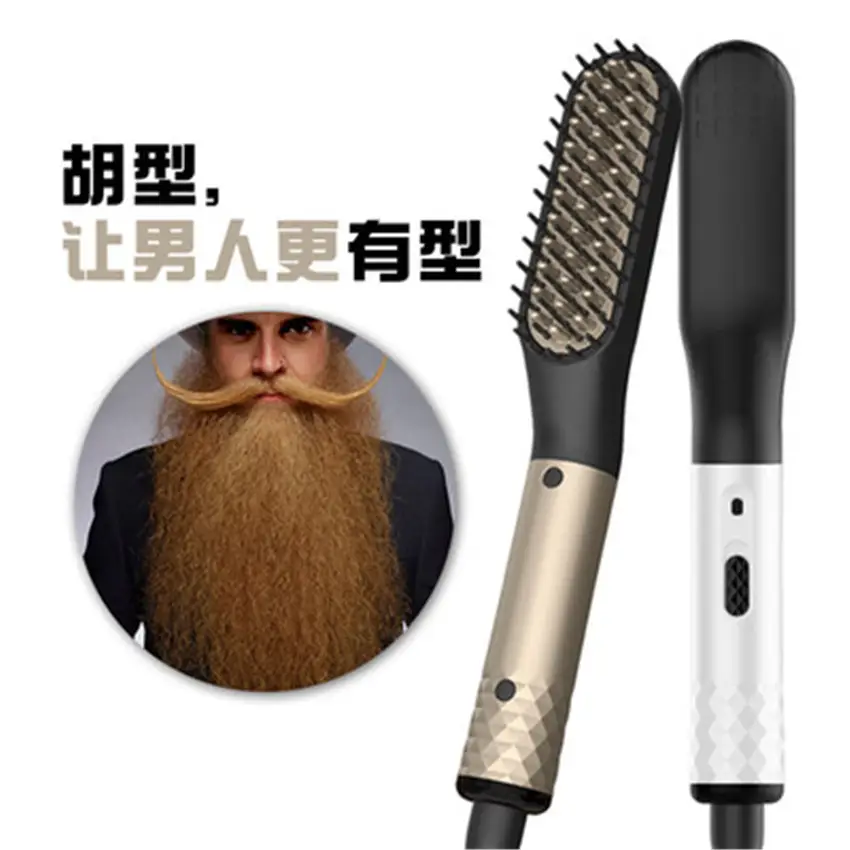 Factory Direct Men's Hair Straightener Comb Gold Black - Image 5