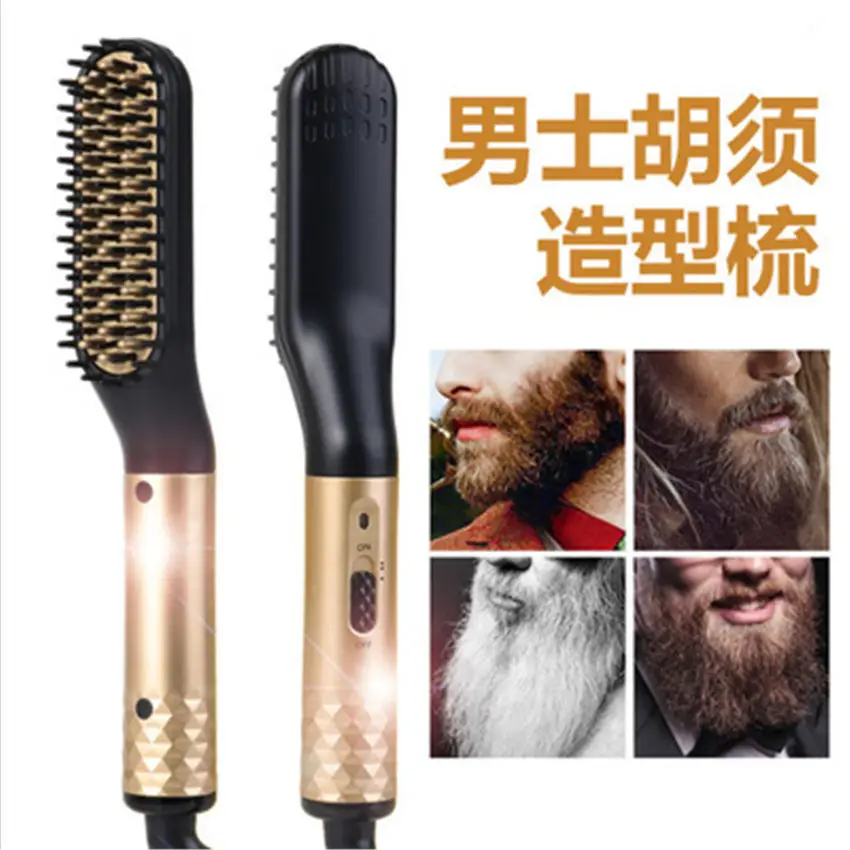 Factory Direct Men's Hair Straightener Comb Gold Black - Image 6