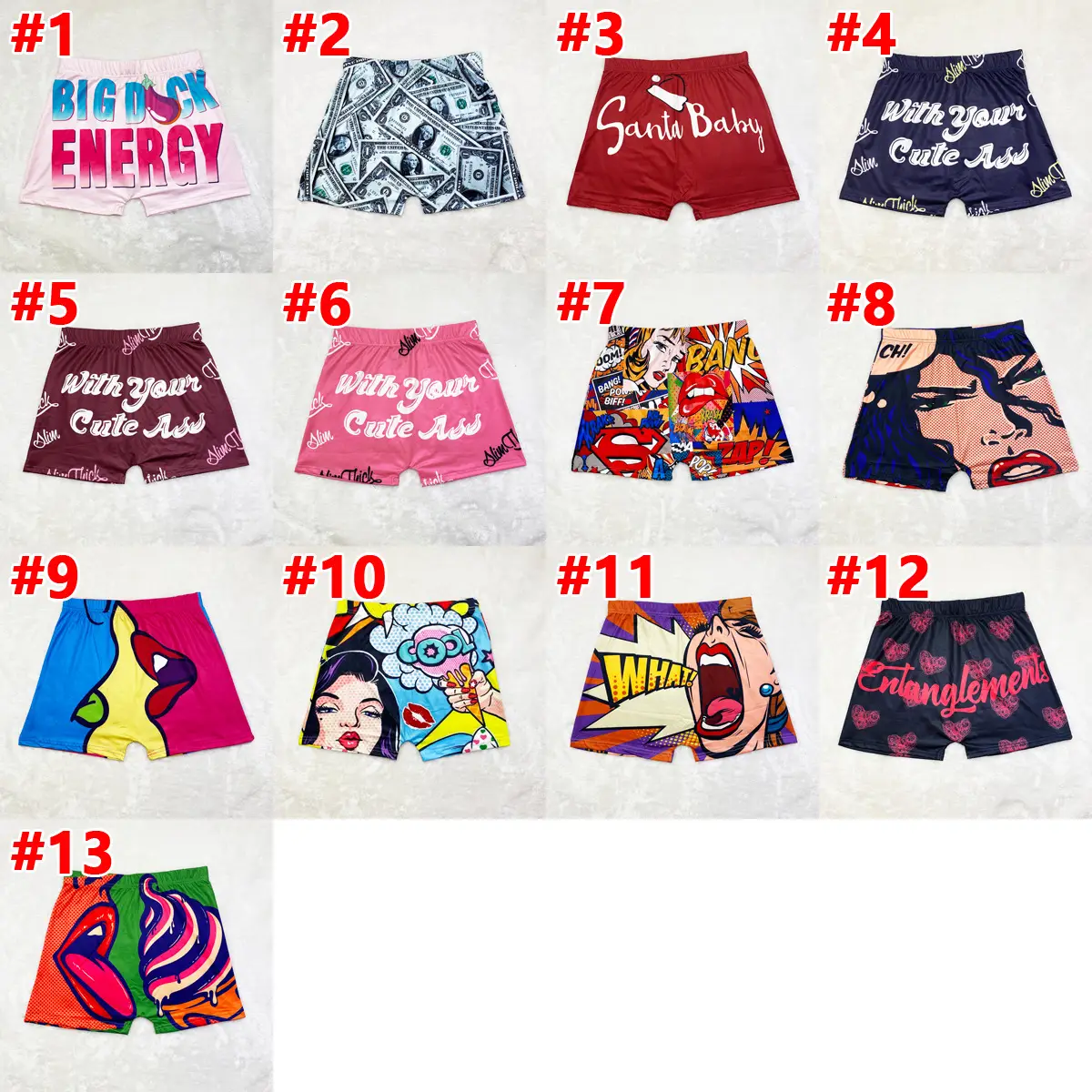 Women's Printed Hot Shorts with Pop Art Design - Image 15