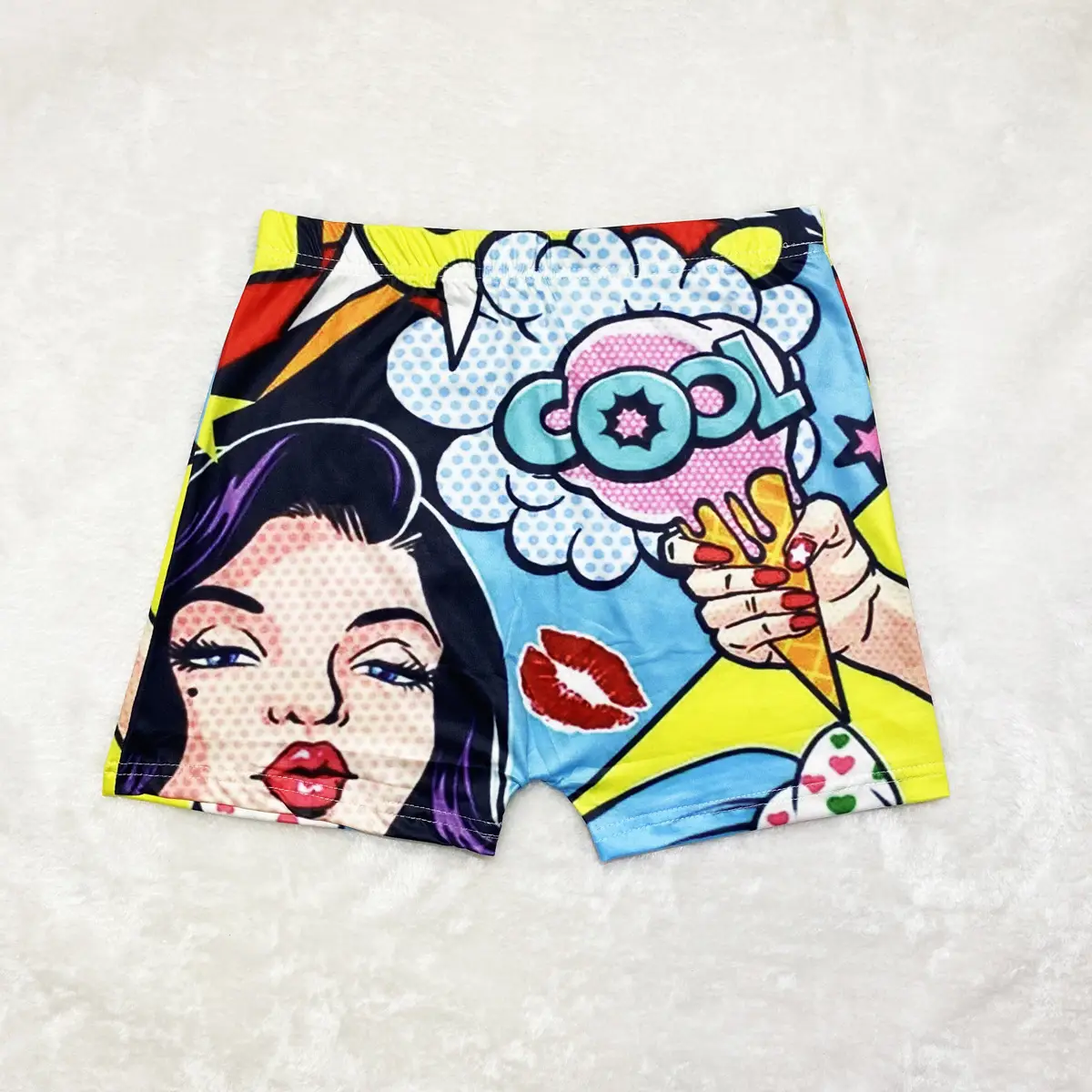 Women's Printed Hot Shorts with Pop Art Design - Image 10