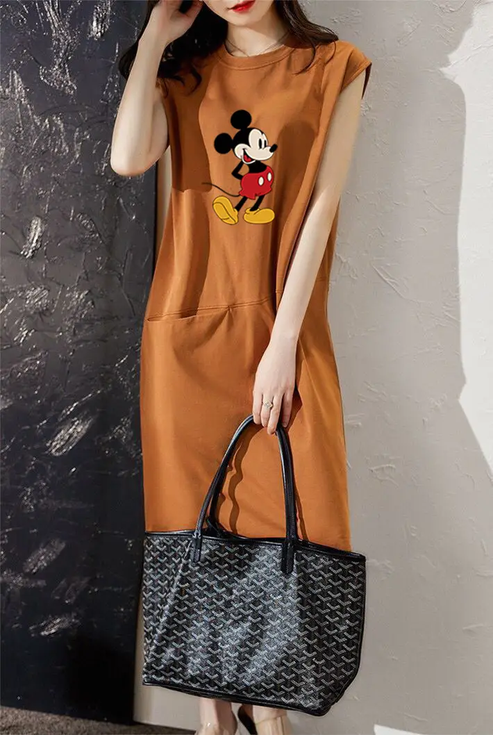 Women's Printed Sleeveless Dress Brown 2025 — feature 10