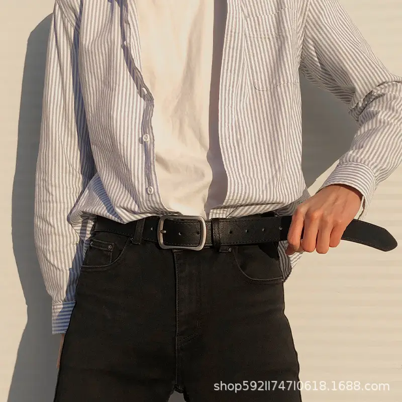 New Men's Belt Korean Style Student Casual Pants - Image 3