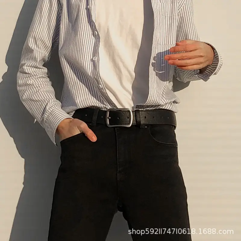 New Men's Belt Korean Style Student Casual Pants - Image 4