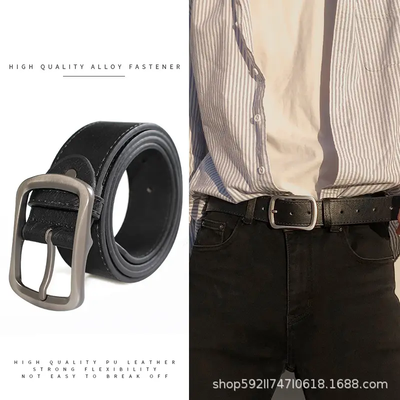 New Men's Belt Korean Style Student Casual Pants