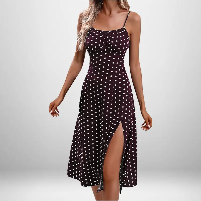 Women's Floral Lace-Up Slit Dress Yellow - Image 19