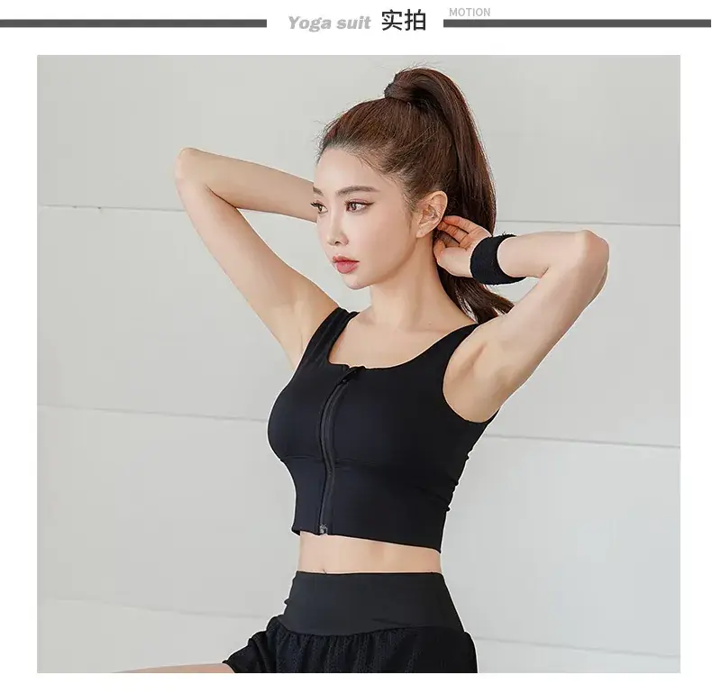 Women Yoga Bra Black Sports Bra Summer Fit - Image 2