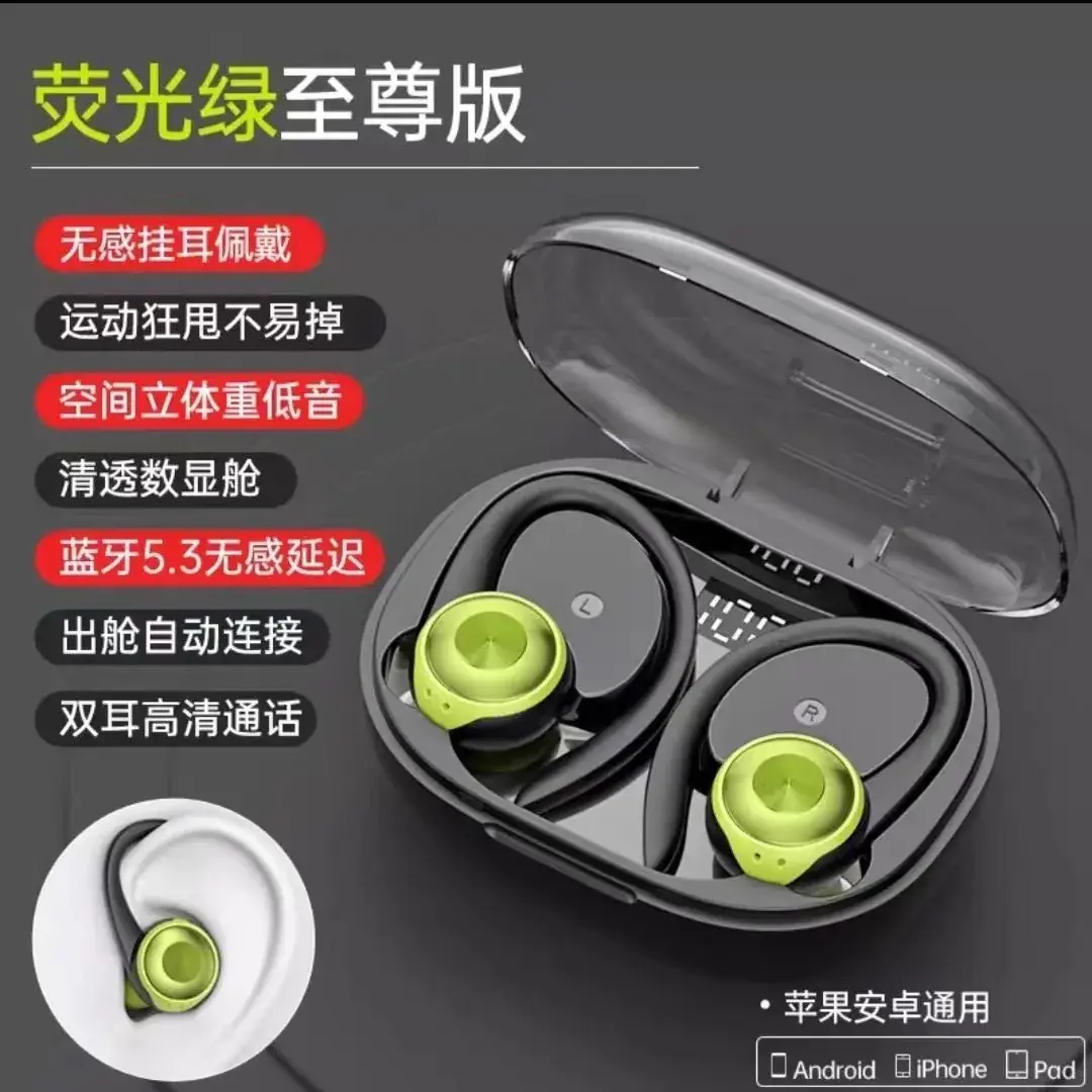 White Bluetooth Headset with LED Display & Sweat Proof Design - Image 6