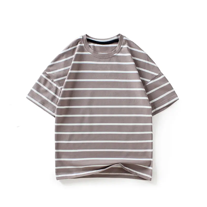 Kids Striped T-Shirts Moisture Wicking Loose Fit