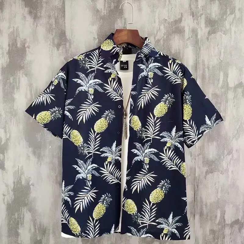 128 pineapple flower# navy blue