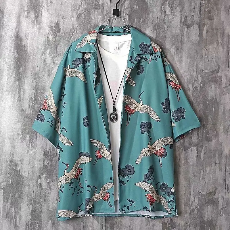 Women's Printed Floral Kimono Short Sleeve Summer Wear