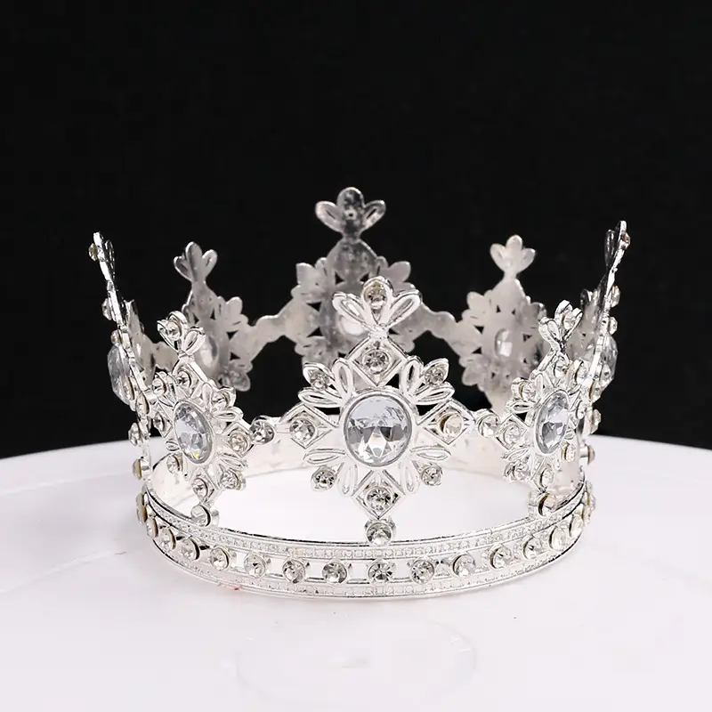 Silver Crystal Crown for Kids Birthday or Party Decor