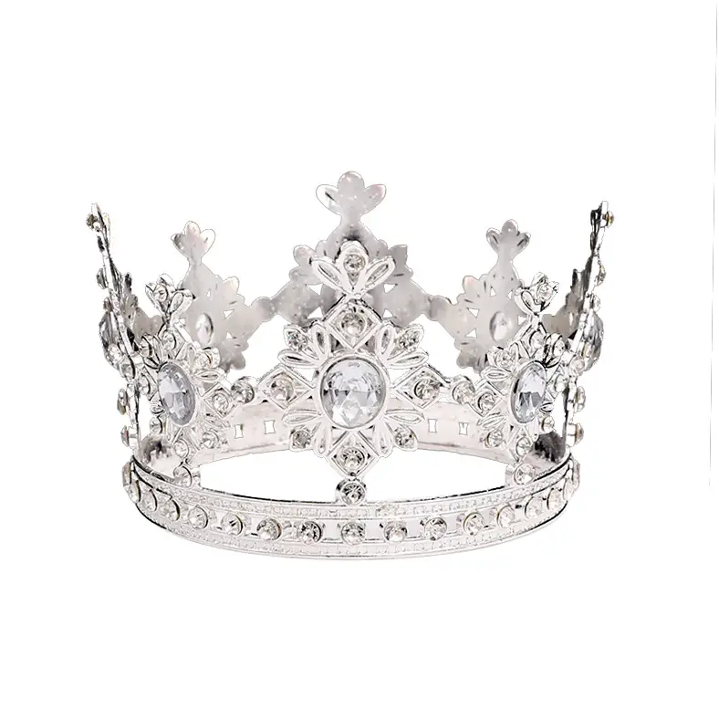 Silver Crystal Crown for Kids Birthday or Party Decor
