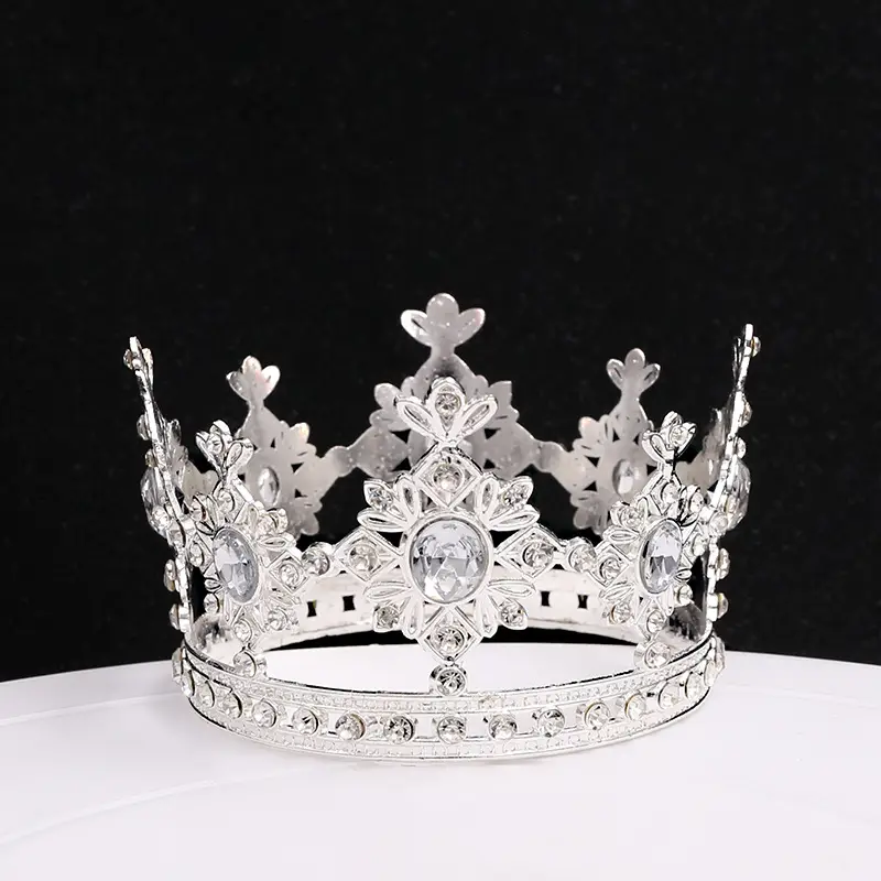Silver Crystal Crown for Kids Birthday or Party Decor
