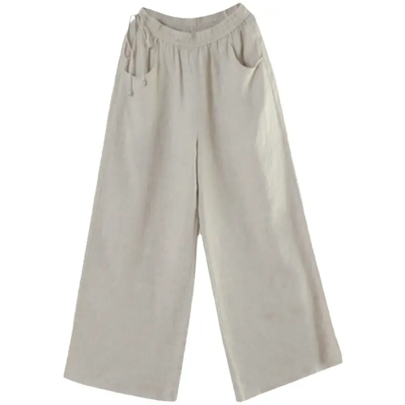 2025 New Summer Literary Loose Wide Leg Pants Women - Image 14
