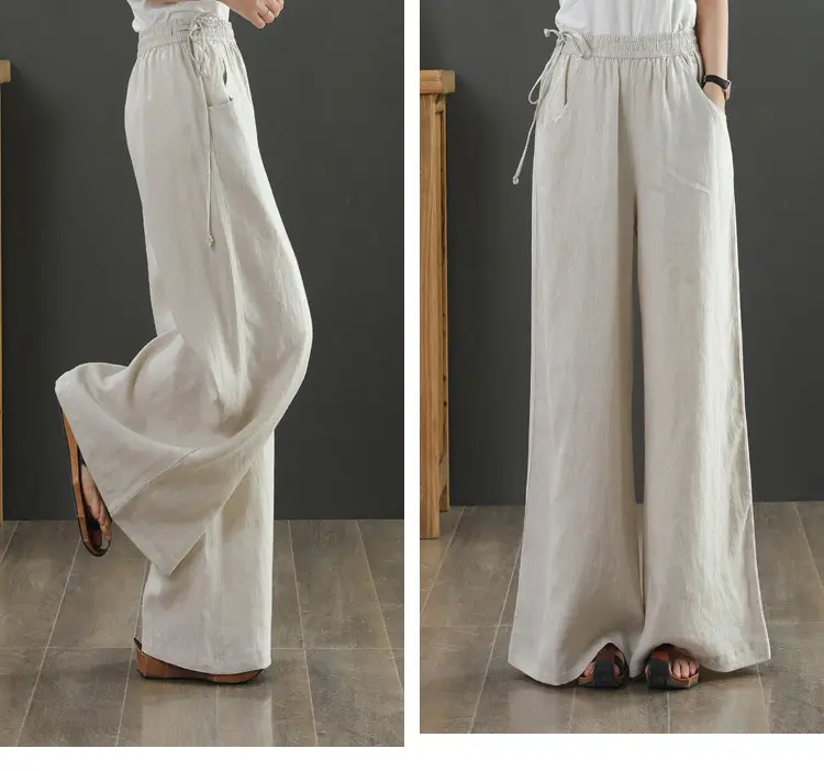 2025 New Summer Literary Loose Wide Leg Pants Women — feature 4