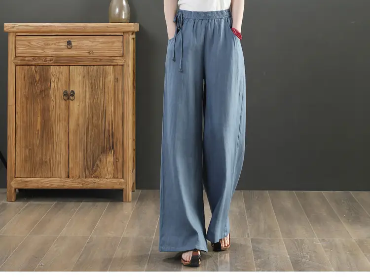 2025 New Summer Literary Loose Wide Leg Pants Women — feature 8