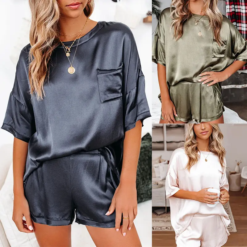 Women Silk Casual Set White 2026 Spring - Image 9