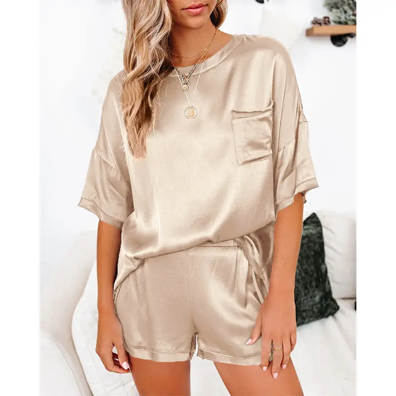 Women Silk Casual Set White 2026 Spring - Image 6