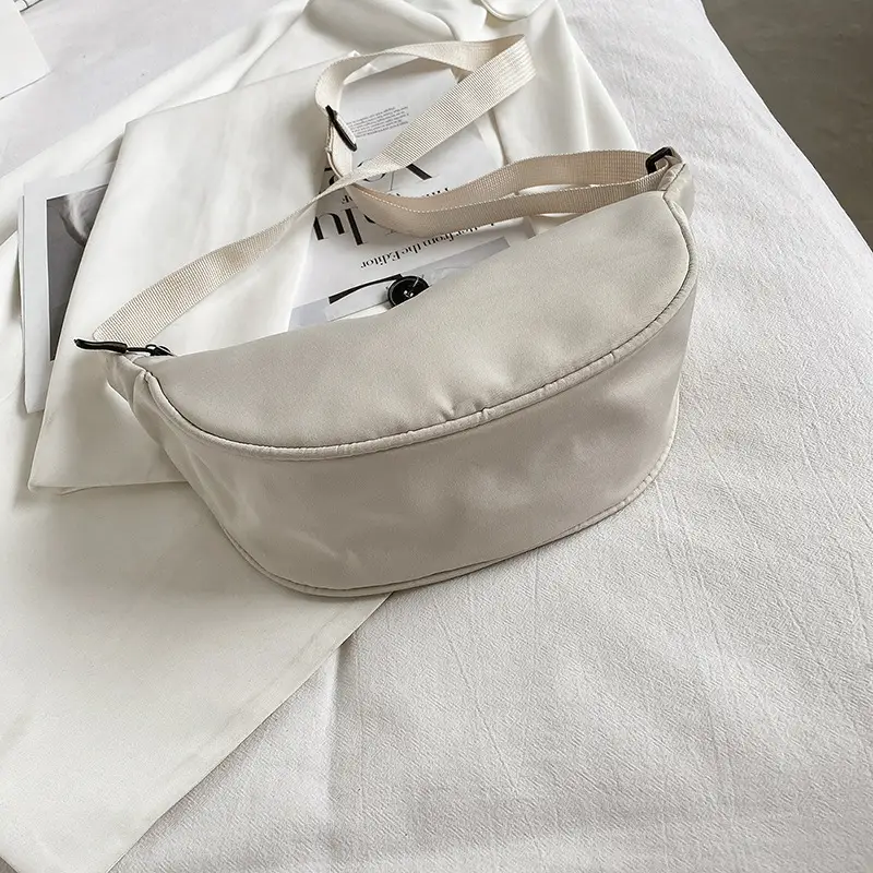 Women's Creamy K-Style Crossbody Bag with Adjustable Strap