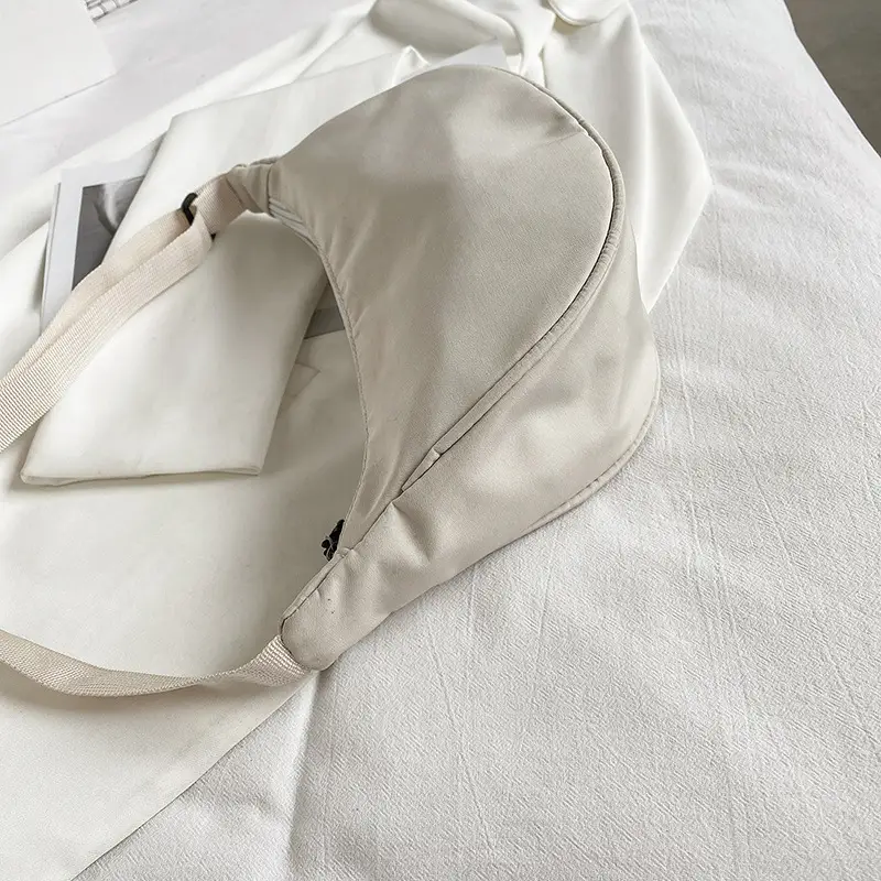 Women's Creamy K-Style Crossbody Bag with Adjustable Strap