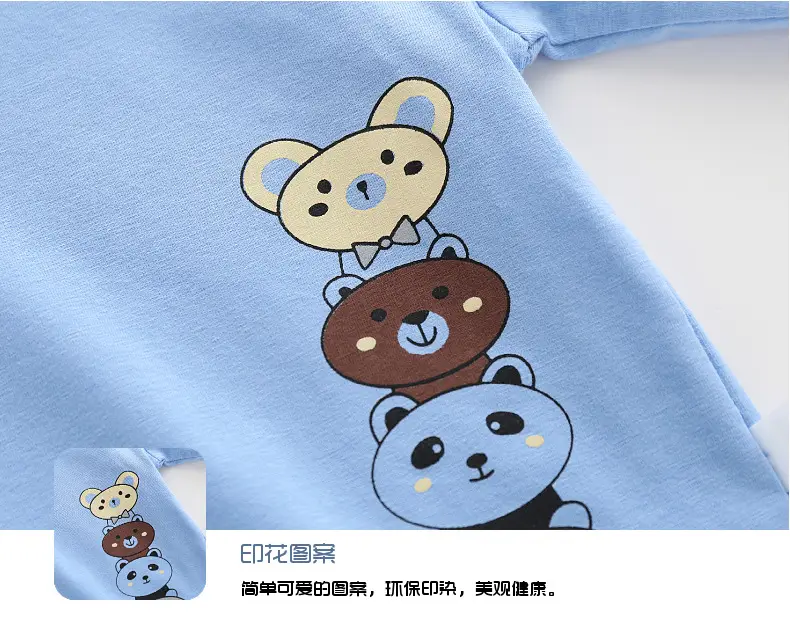 Baby Pink Long Sleeve T-Shirt with Bear Print — feature 14