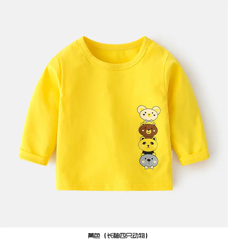 Baby Pink Long Sleeve T-Shirt with Bear Print — feature 7