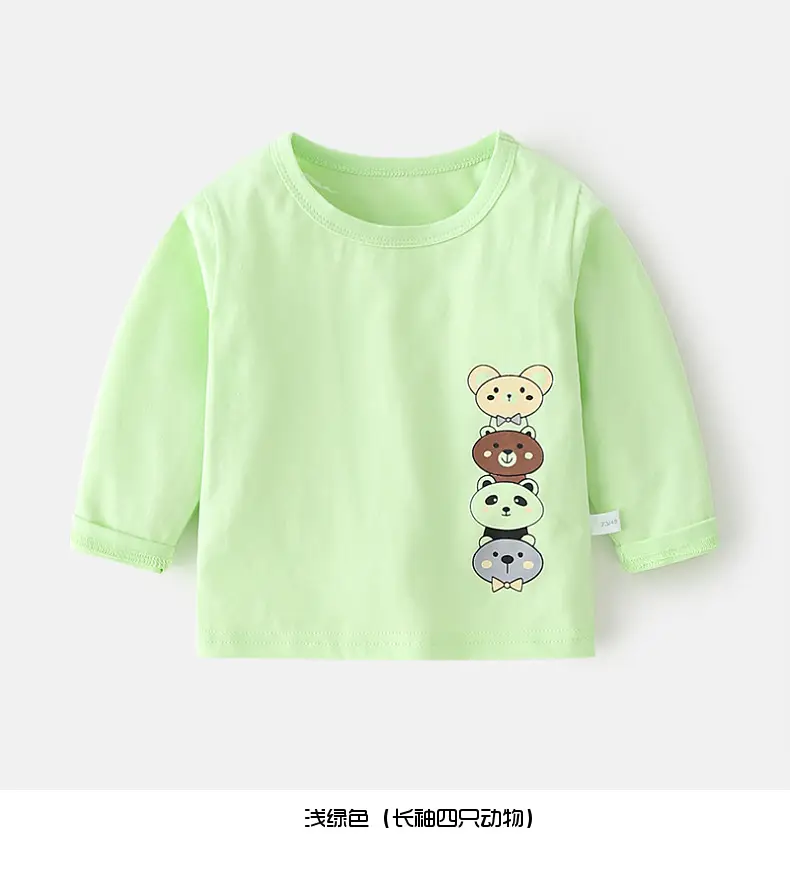 Baby Pink Long Sleeve T-Shirt with Bear Print — feature 8