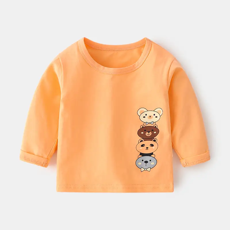 Baby Pink Long Sleeve T-Shirt with Bear Print - Image 4