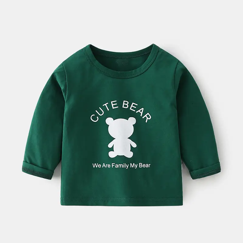 Baby Pink Long Sleeve T-Shirt with Bear Print - Image 6