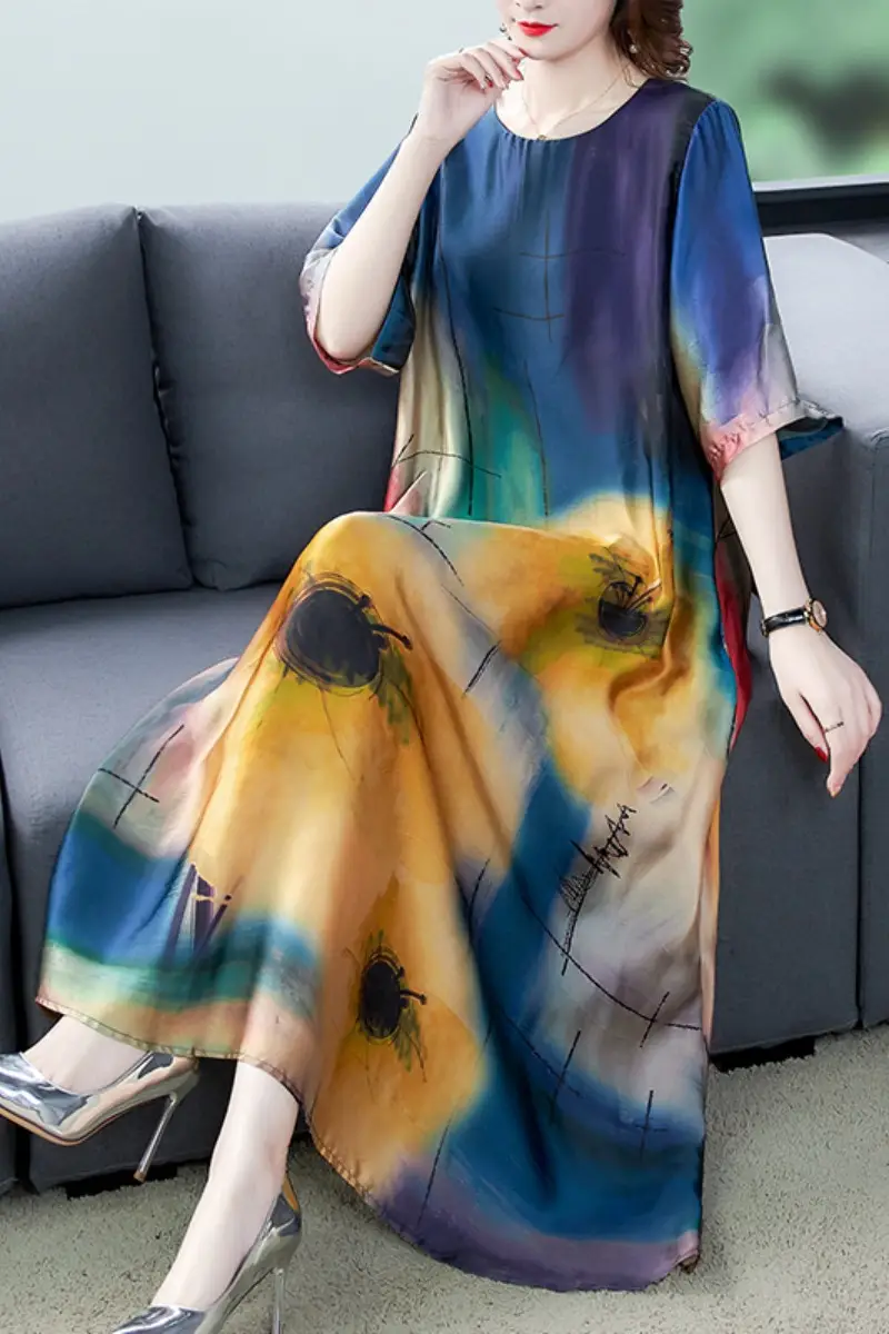 Plus Size Printed Korean Style Dress 2023 — feature 2