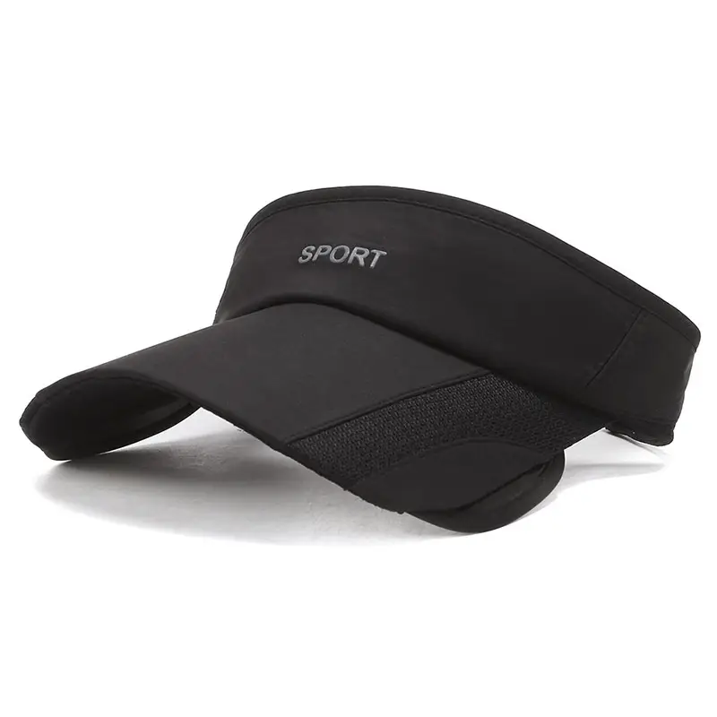 Women's Black Hollow Sun Hat for Sports & Travel - Image 9