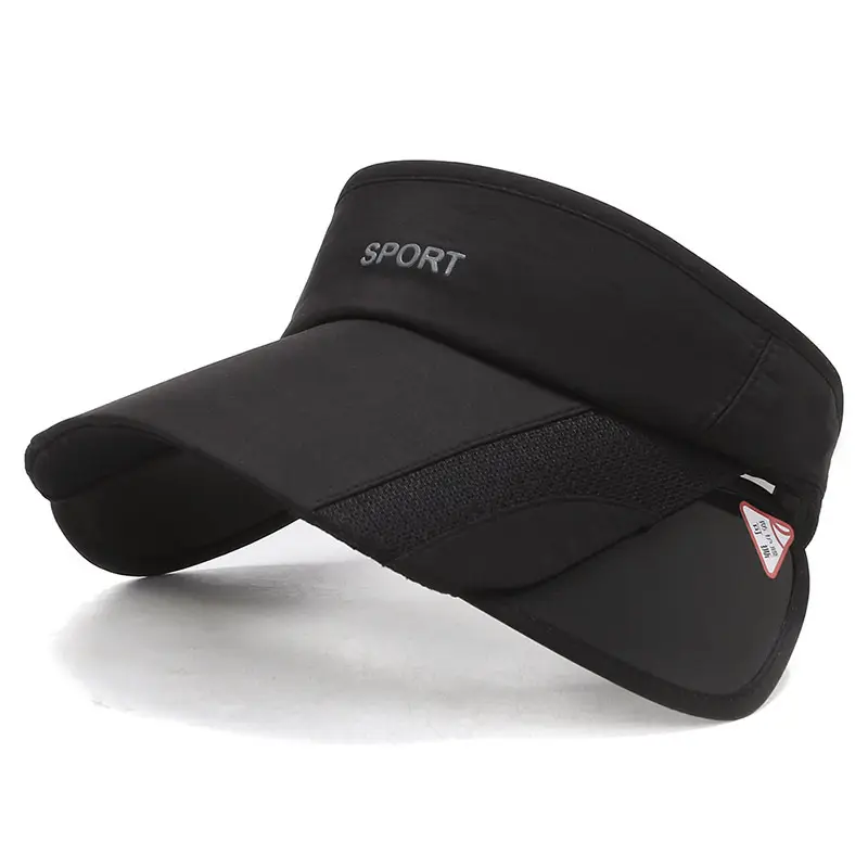 Women's Black Hollow Sun Hat for Sports & Travel - Image 3