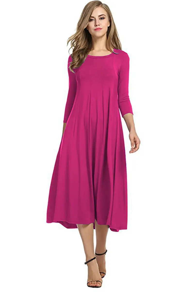 2024 Women's Cross-Border Long Dress 13 Color Large Hem - Image 10