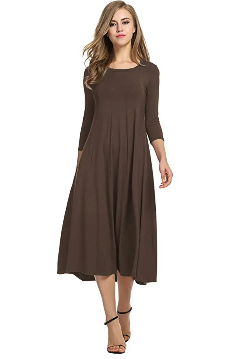 2024 Women's Cross-Border Long Dress 13 Color Large Hem - Image 11