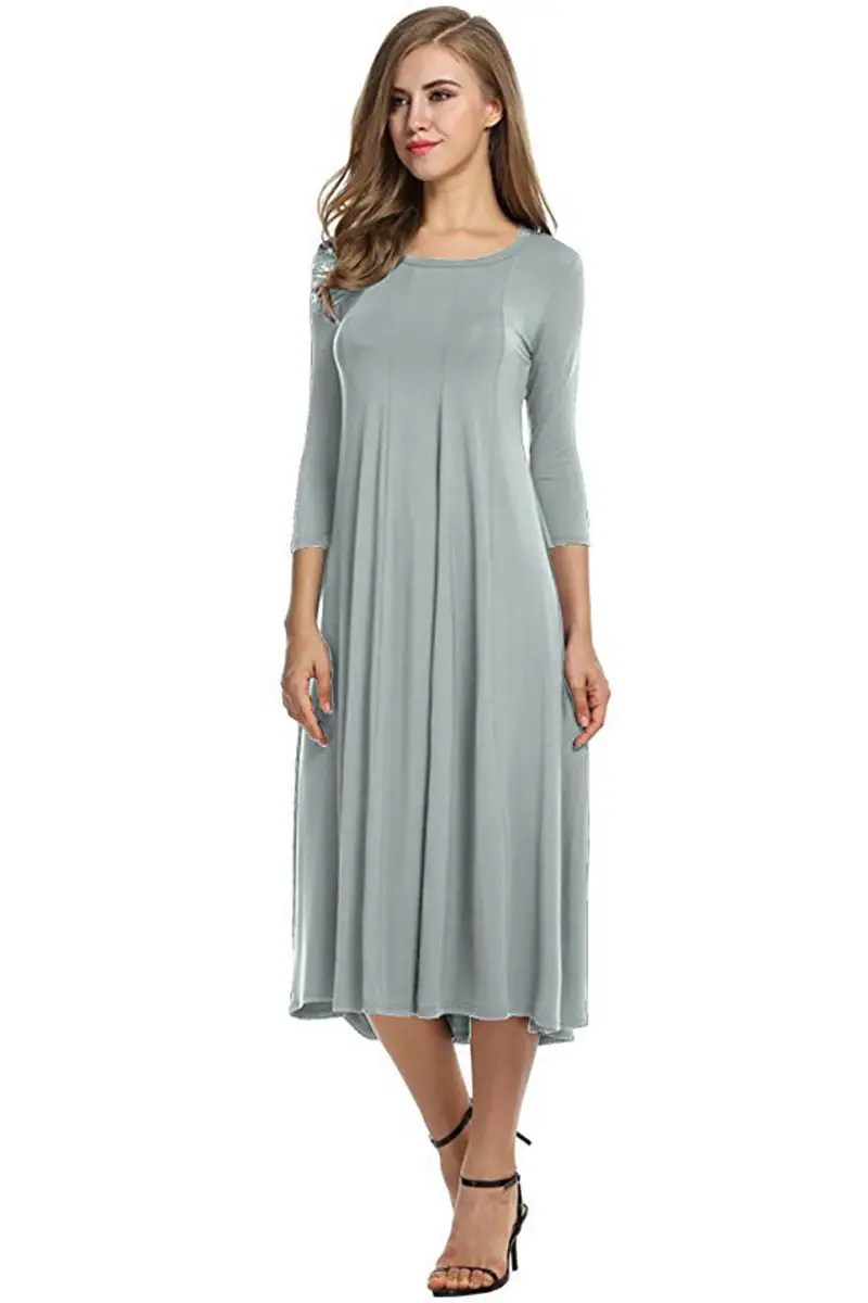 2024 Women's Cross-Border Long Dress 13 Color Large Hem - Image 6